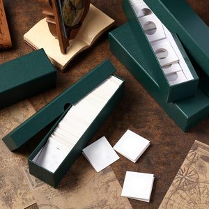 Boîte de rangement de luxe rectangulaire vert foncé étanche haut de gamme pour collection de pièces de monnaie, rangement de stylos et emballage cadeau - Product Image 2