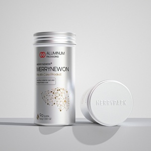 Custom Medicine Capsule Vitamin Bottle Supplement Bottle Aluminum <b>Pill</b> Bottle with Screw Cap - Product Image 6