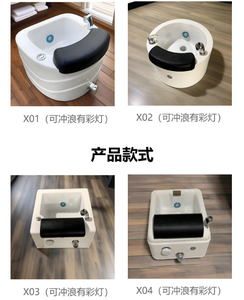 Sillón de Pedicura Europeo Moderno y de Lujo con Bañera Portátil para Spa de Pies y Funciones de Manicura - Product Image 5