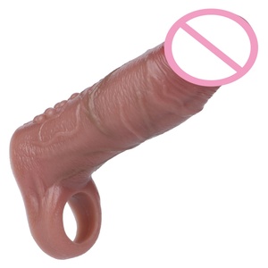 SXXY 6.6 Inches Silicone Hollow <b>Dildo</b> Realistic Penis Sleeve Penis Enlargement Extender Sex Toys Reusable Condom for Couples - Product Image 3