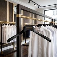 Cintres en bois de luxe de haute qualité avec logo personnalisé pour armoire, hôtel et boutique de vêtements pour hommes