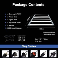 Lampu Tumbuh Tanaman Indoor LED Spektrum Penuh Chambre De Culture, Panel Lampu LED Spektrum Penuh untuk Ruang Budidaya Tanaman Indoor
