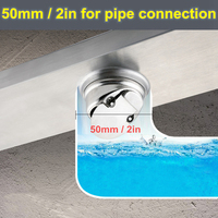 HF OME Salle de bain Acier inoxydable SUS304 Noir mat 23,6 pouces Caniveau de douche dissimulé Drain de sol linéaire invisible à insérer dans les carreaux
