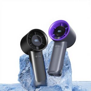 พัดลมมินิแบบพกพาไร้ใบพัดอัจฉริยะ ระบบระบายอากาศเทอร์โบ ใบพัดโลหะผสม 3 ใบ 3-in-1 ชาร์จด้วย USB สำหรับฤดูร้อน ใช้ในโรงแรม - Product Image 1