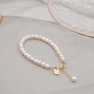Pulsera de Perlas de Alta Calidad de 5-6 mm con Cadena Ajustable, Estilo Moderno, Broches de Solapa y Clips para Corbata - Product Image 2