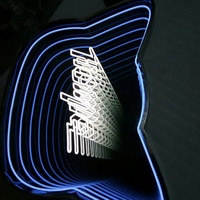 Miroir mural infini personnalisé, signe infini, miroir infini 3D, lumière vidéo LED, miroir d'abysse mural pour bar, enseigne au néon, nouveau style
