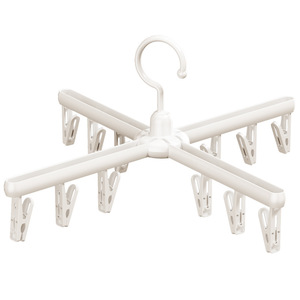 X Type Foldable <b>Clothes</b> Rack With Drying Clips For Socks And Small <b>Clothes</b> - Product Image 5
