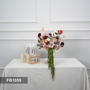 Boule de fleurs artificielles en rose de couleur personnalisée DKB, centre de table pour la décoration de mariage et de fête - Product Image 3