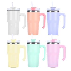 20 Oz Tumbler With Handle Stainless Steel Double Wall Vacuum Insulated Coffee Mug Insulated Tumbler - Product Image 3