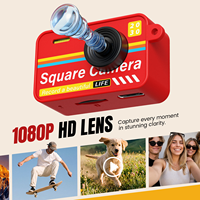 Kamera Digital Mini Retro Saku 1080P HD 4X Zoom Filter Kreatif Kamera Foto Video Portabel Hadiah Menarik untuk Anak Laki-laki Perempuan