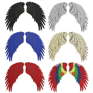 Vendita calda Multi formato ferro su PET paillettes ricamo angelo toppa ala per i <span class=keywords><strong>vestiti</strong></span> - Product Image 3