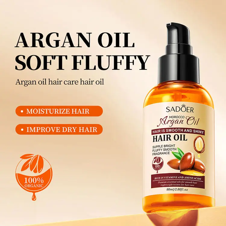 Reparieren Sie trockenes Haar Flauschiger glatter Duft Feuchtigkeit spendendes Arganöl Haarpflege Haaröl