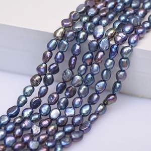 1323 Perles de culture baroques de grande taille 7-8 mm Grade A pour la fabrication de bijoux - Product Image 2