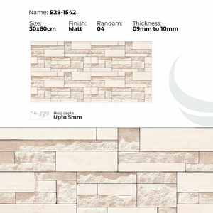 Azulejos de Porcelana para Paredes Exteriores de 300x600 mm, Resistentes a la Intemperie - Product Image 1