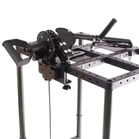 Système de poulie à poignée rotative en acier à résistance réglable pour l'entraînement au bras de fer, capacité 150 kg, durable, entraîneur de gym intégré