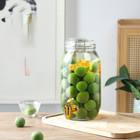 Vente en gros Grand bocal de fermentation en verre vintage avec robinet