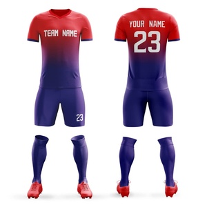 ชุดฝึกซ้อมทีมกีฬา เสื้อฟุตบอลแบบกำหนดเองสำหรับผู้ชาย เสื้อฟุตบอลสั่งทำพร้อมชื่อและหมายเลข ผ้าสแปนเด็กซ์/โพลีเอสเตอร์ แห้งเร็ว - Product Image 4