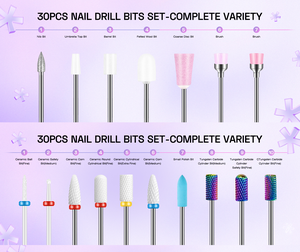 Lot de 25 embouts de ponceuse à ongles en céramique, diamant et carbure de 3/32 pouces pour éliminer les cuticules, avec boîte de rangement pour strass, pour salon - Product Image 5