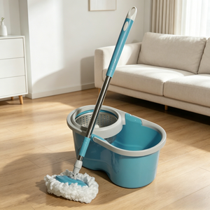 Masthome Set Secchio e Mop Piatto Girevole a 360° con Panno in Microfibra per Pulizia Pavimenti Senza Mani - Product Image 3