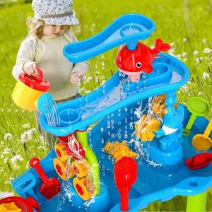 Mesa de Juegos de Arena y Agua de 3 Niveles, Juguete de Playa, Mesa de Juegos de Arena y Agua para Niños, para Actividades Divertidas en el Patio Trasero - Product Image 4