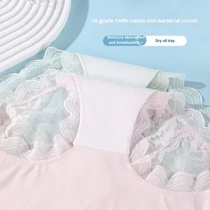 กางเกงชั้นในบิกินี่ลูกไม้ไซส์ 3XL รุ่น Stock High-Rise Cool Feeling Plus ผ้าไหมน้ำแข็งถัก ระบายอากาศได้ดี เป็นมิตรกับสิ่งแวดล้อม เซ็กซี่ ซีทรู - Product Image 4