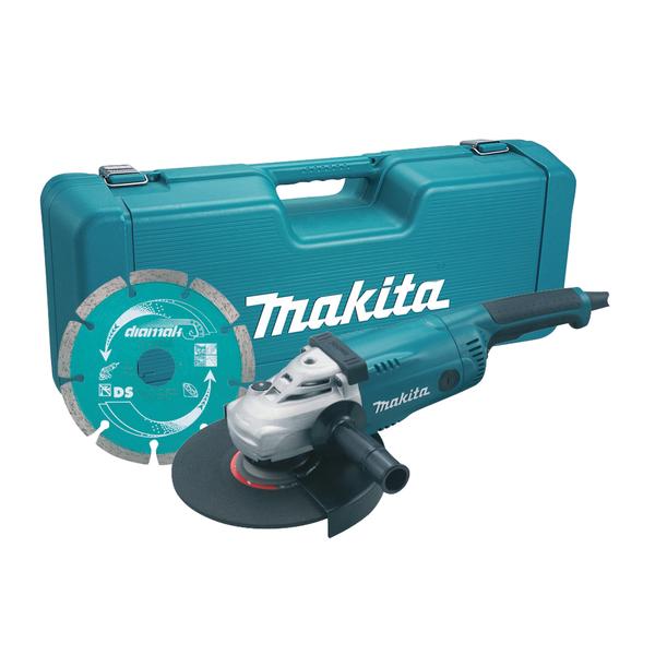MAKITA - GA9020KD 2200 Вт 230 мм Угловая шлифовальная машина-с корпумом и алмазными дисками-0088381070430 шлифовальные и хонинговальные машины