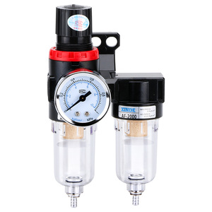 Régulateur de pression d'air à double filtre XINDE AF-2000 avec manomètre et purge manuelle pour systèmes pneumatiques - Product Image 1