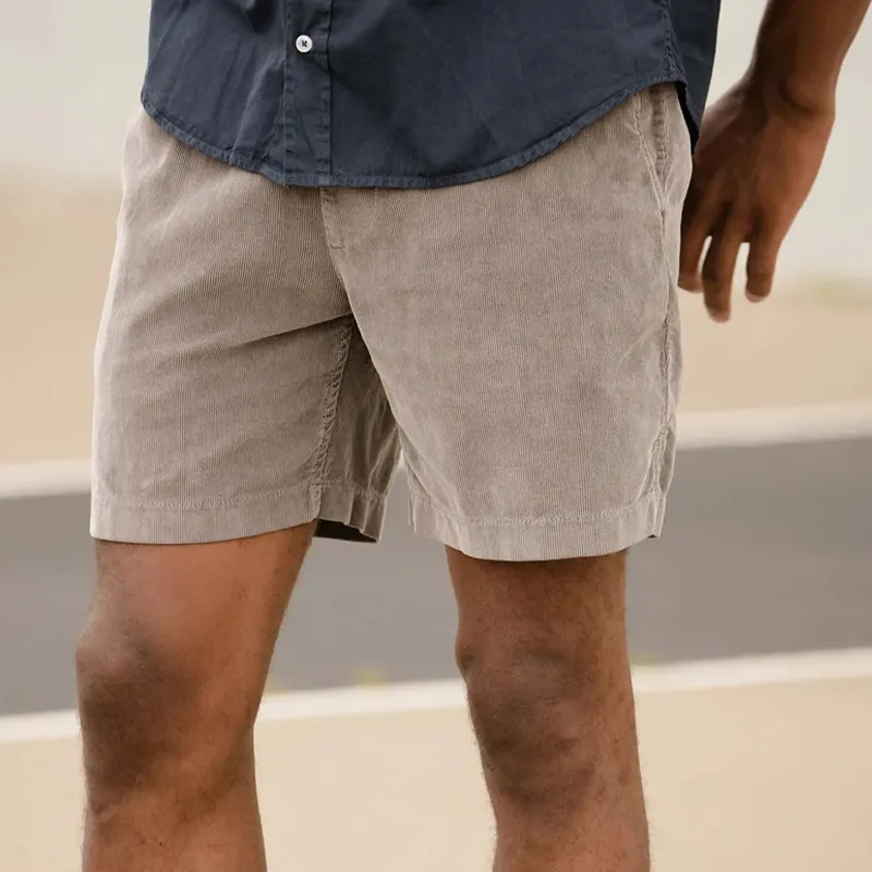 Calções de algodão orgânico para homens, shorts eco-amigáveis, para o verão, calças curtas de suor personalizadas, fabricante de roupas masculinas