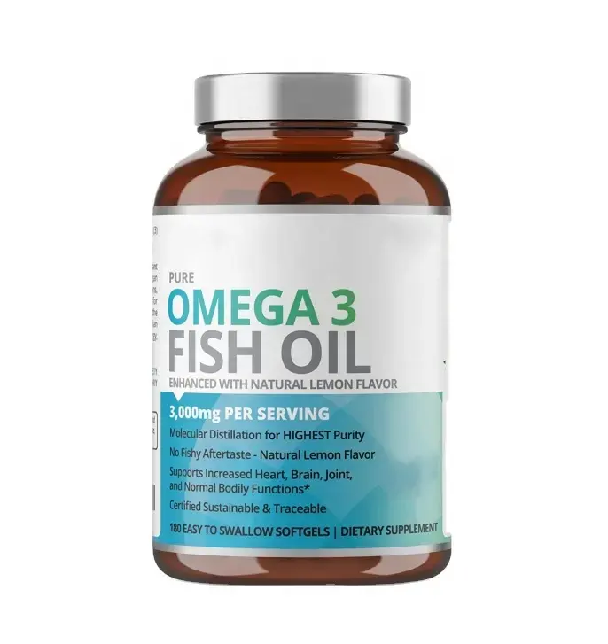 OEM Omega 3 Kapseln Vegan DHA EPA 2500mg Supplement Immun Tiefsee fischöl Kapseln