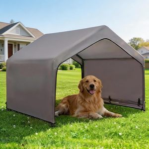 Dog Shade Shelter Outdoor <b>Tent</b> for Large Medium Dogs Outside Doghouse Sun Rain <b>Canopy</b> Dog House with Waterproof Roof Ground Nail - Product Image 1