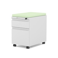 Cabinet mobile de stockage de fichiers de bureau de classement d'archives en métal de 2 tiroirs en acier avec des roues
