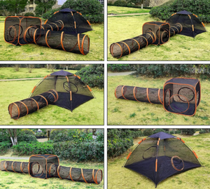 Tenda <span class=keywords><strong>per</strong></span> <span class=keywords><strong>Cani</strong></span> <span class=keywords><strong>e</strong></span> <span class=keywords><strong>Gatti</strong></span> 4-in-1 in Filo d'Acciaio, Tunnel Pieghevole Pop-up con Chiusura a Cerniera, 188x160x101CM, a Forma di Albero, <span class=keywords><strong>Recinto</strong></span> <span class=keywords><strong>per</strong></span> Esterni - Product Image 6