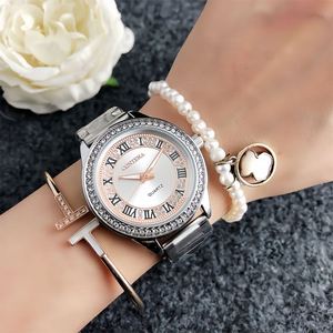 Montres à chaîne pour femmes, montres de luxe pour femmes, montres-bracelets de créateurs, acier inoxydable, étanches, mouvement à quartz, diamants, montres pour femmes - Product Image 5