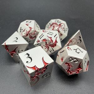 Juego de Dados Metálicos para DND, 7 Piezas, Aleación de Zinc, 16mm, Dados Poliédricos de Dragón para Juegos de Mesa <span class=keywords><strong>D</strong></span>&<span class=keywords><strong>D</strong></span> - Product Image 1