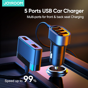 Cargador de coche Joyroom <span class=keywords><strong>precio</strong></span> de fábrica 5 puertos USB con cable QC2.0 cargador de coche de 30W para teléfono móvil - Product Image 4