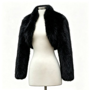 <span class=keywords><strong>Veste</strong></span> courte élégante en fausse fourrure rose poudré pour <span class=keywords><strong>femme</strong></span> Zeyu, ouverte sur le devant, à manches longues, duveteuse, manteau court, manteaux en fausse fourrure écologiques pour <span class=keywords><strong>femme</strong></span> - Product Image 4