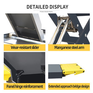 Elevador de Carro Tipo Tesoura de 3500kg Direto da Fábrica |   Elevador de Reparação Automotiva de 1250mm de Altura, 4 Cilindros, Nivelamento Automático, Aço Manganês de 20mm - Product Image 4