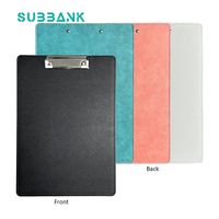 Sous-banque, dossiers à sublimation, presse-papiers avec logo personnalisé vierge, presse-papiers à sublimation en cuir PU A4 A5