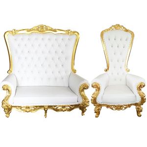 Sillas de Metal moderno de madera de la boda de oro y de plata alta <span class=keywords><strong>rey</strong></span> pedicura blanco silla <span class=keywords><strong>del</strong></span> trono - Product Image 3