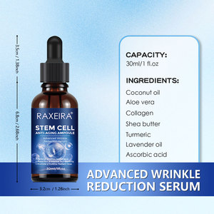 Sérum pour le visage anti-âge, éclaircissant et blanchissant aux cellules souches naturelles en gros, 30 ml, avec huile de noix de coco, aloe vera et beurre de karité - Product Image 6