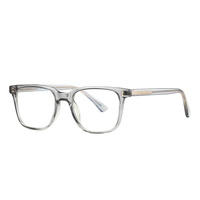 Monture de lunettes carrée unisexe en métal transparent avec diamants, pour étudiants, anti-lumière bleue, pour myopie, décoration