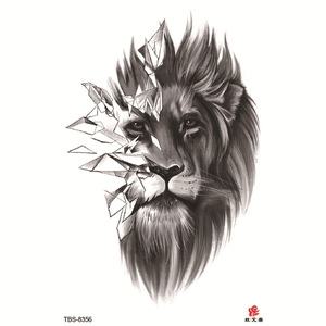 Tatuajes Temporales Ecológicos de Papel a Base de Agua, Estilo Indio, Diseños de León, Tigre y Calavera para Cara y Cuerpo - Product Image 2