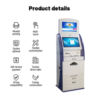 Terminal de kiosque en libre-service à double écran personnalisé avec SDK, écran tactile interactif pour l'information et le paiement dans les lieux publics