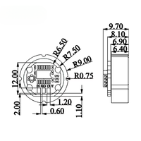 Module de pression céramique d'usine Capteur de pression I2C 4-20mA/0-5V Capteur de pression céramique avec transducteur émetteur PCB