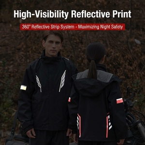 Combinaison imperméable deux pièces pour hommes, pantalon et veste, pour motards, équipement de <span class=keywords><strong>moto</strong></span>, <span class=keywords><strong>protection</strong></span> intégrale contre les fortes pluies - Product Image 3