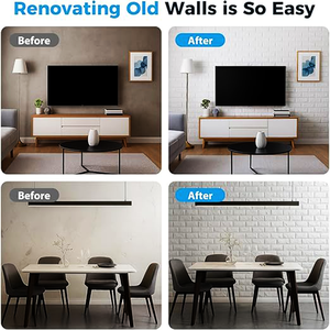 Campioncino Gratuito: Carta <span class=keywords><strong>da</strong></span> Parati 3D in Schiuma PE <span class=keywords><strong>con</strong></span> Motivo Mattone Bianco, Pannello Decorativo per Pareti della <span class=keywords><strong>Camera</strong></span> <span class=keywords><strong>da</strong></span> <span class=keywords><strong>Letto</strong></span> - Product Image 6