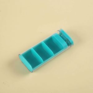 Étui de rangement portable et écologique pour tablettes avec 3 compartiments, boîte à pilules en plastique et organiseur de médicaments pour les voyages - Product Image 3