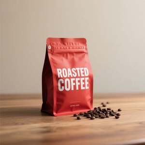 Bolsas personalizadas impresas en huecograbado de grado alimenticio con cierre de cremallera, válvula, fuelles laterales y base plana para envasado de café, reciclables - Product Image 5