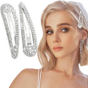 गैंस्टन बालों की क्लिप धातु स्नैप हेयरपिन ब्रेटेन क्रिस्टल बाल बैरेट्ट ग्लिटर फ्रेंच बैरेट - Product Image 1