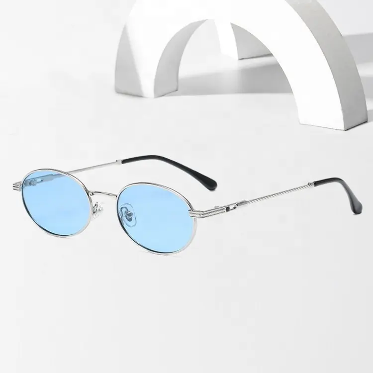 Брендовые роскошные солнцезащитные очки для женщин 2022 мужские стильные металлические овальные солнцезащитные очки